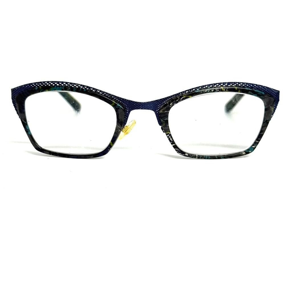 Jean Lafont Paris Variation 2030 Blue Marbled Eyeglass Frames France 49-23-133